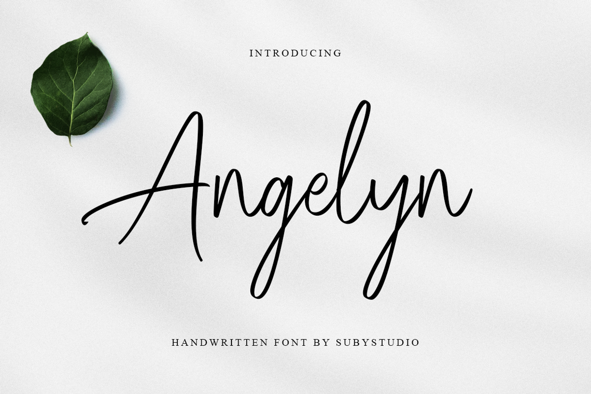 Angelyn, a Script Font by Suby Studio (Photo 1 of 8)
