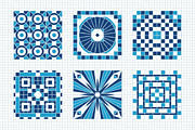 30x3 VINTAGE MOSAIC PATTERNS (BLUE), a Pattern Graphic by 2DFUNS (Thumbnail 7 of 7)