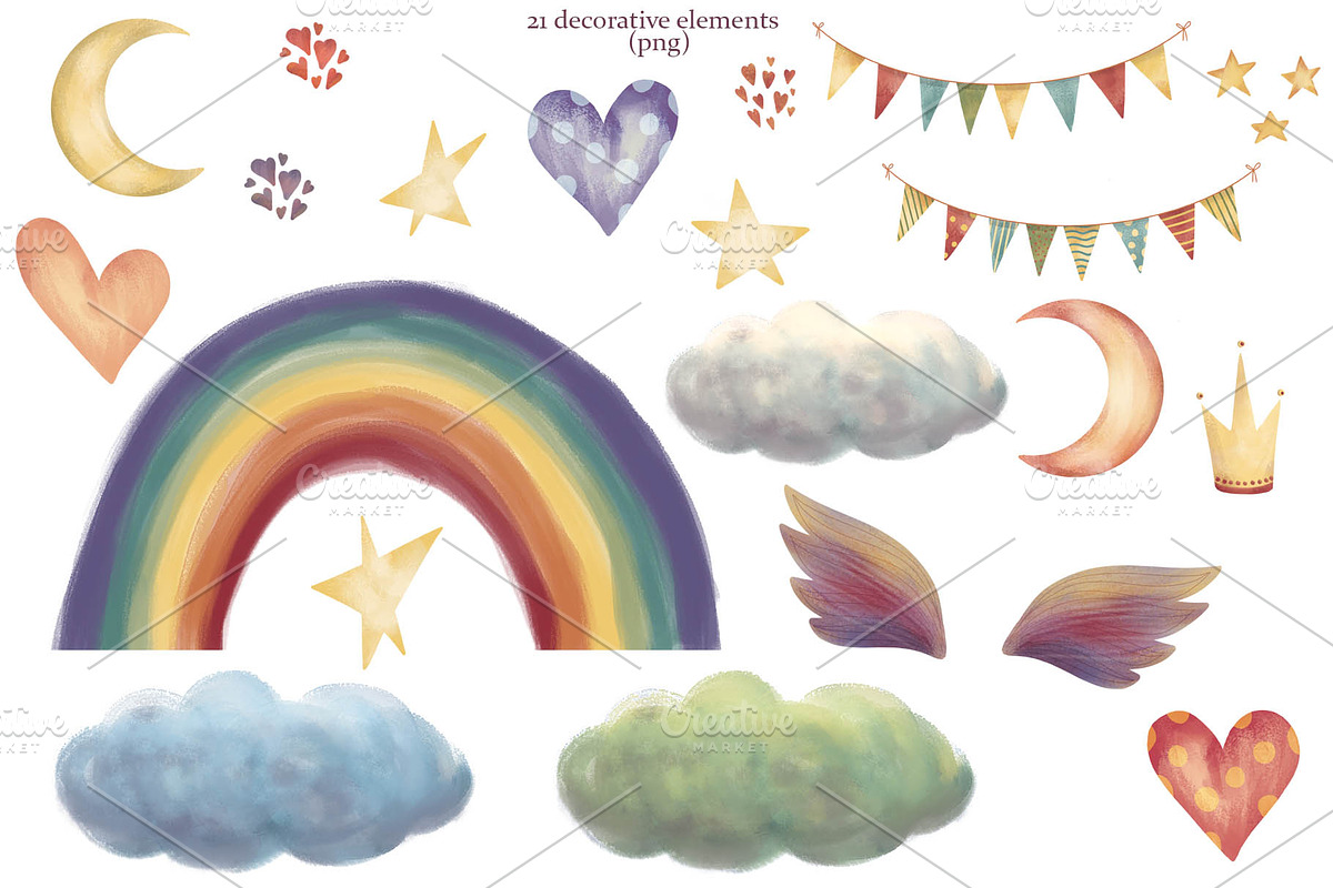 Unicorns and Flowers Collection, an Animal Illustration by Daria's Magic World (Photo 9 of 9)