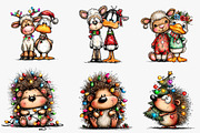 Watercolor woodland Christmas clipar, an Illustration by CreationArt (Thumbnail 4 of 4)