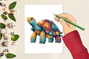 Quirky Tortoise Clipart, an Illustration by DreamCafeArt (Thumbnail 6 of 6)
