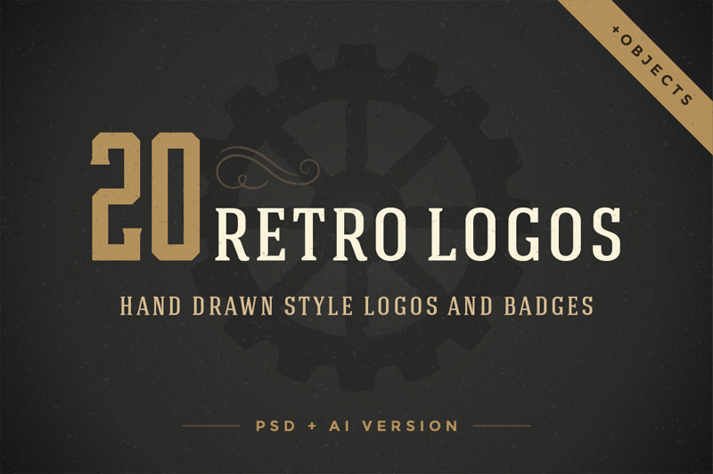 20 hand drawn logos, a Branding & Logo Template by Vasya Kobelev