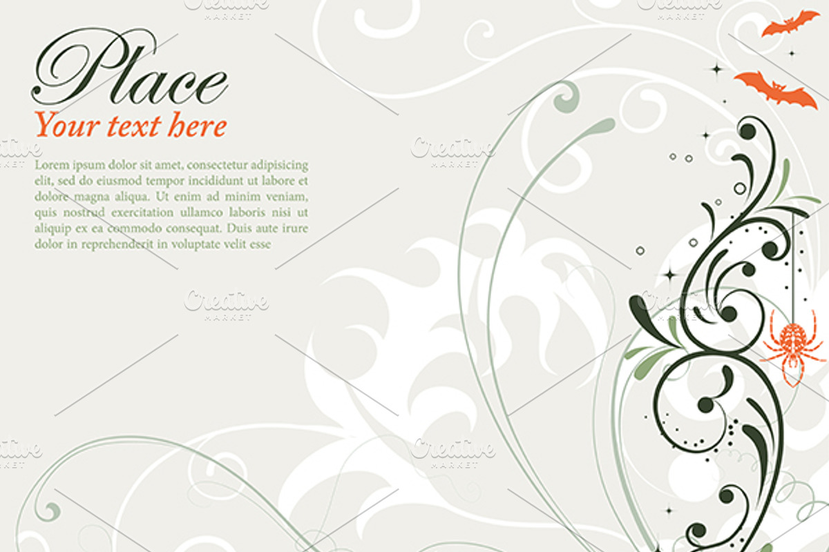 Floral Halloween Frames, an Illustration by TAlex (Photo 3 of 6)