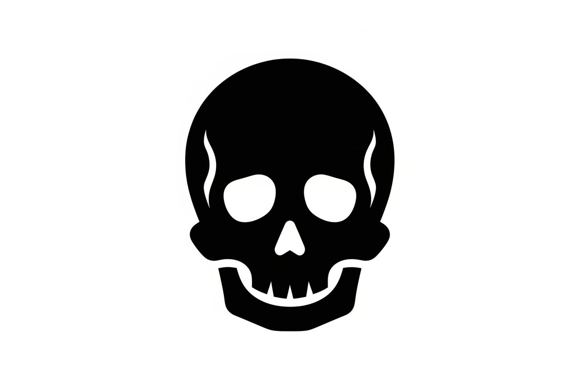 Skull & Crossbones Silhouette Vector, an Illustration by jahid234 (Photo 51 of 51)
