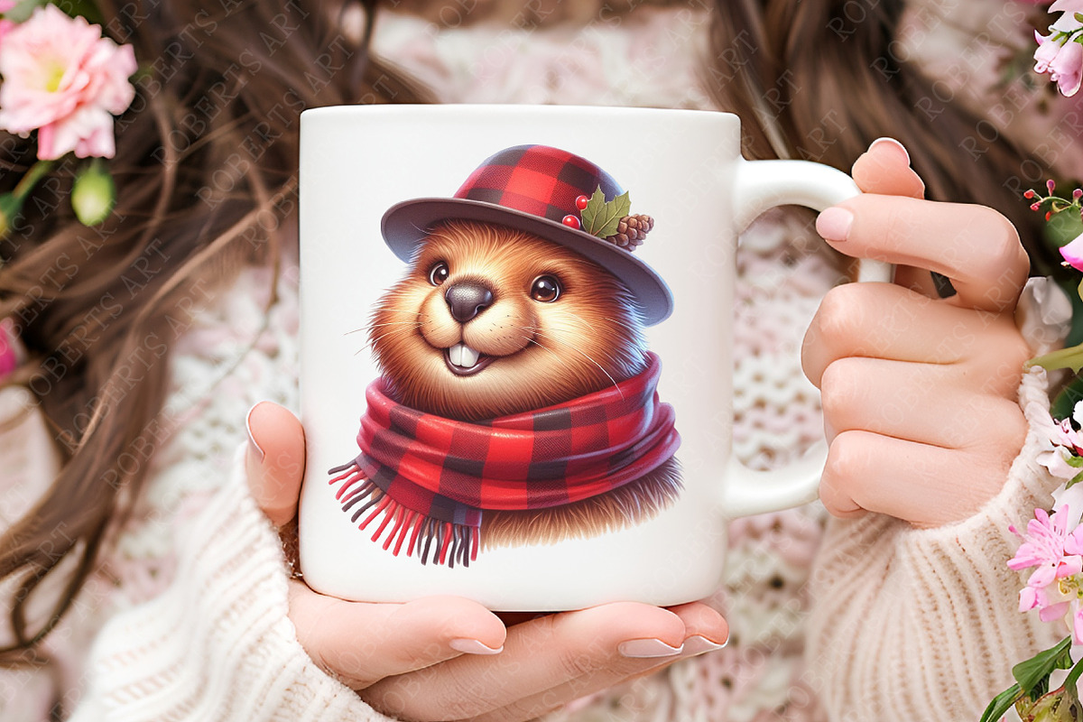 Cute Beaver Clip Art, Woodland Anima, an Animal Illustration by RobertsArt (Photo 6 of 7)