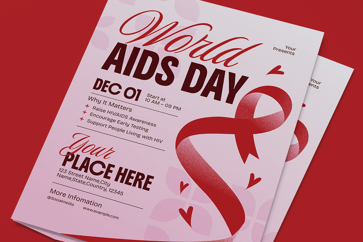 World Aids Day Flyer, a Flyer Template by graphicook (Photo 2 of 3)