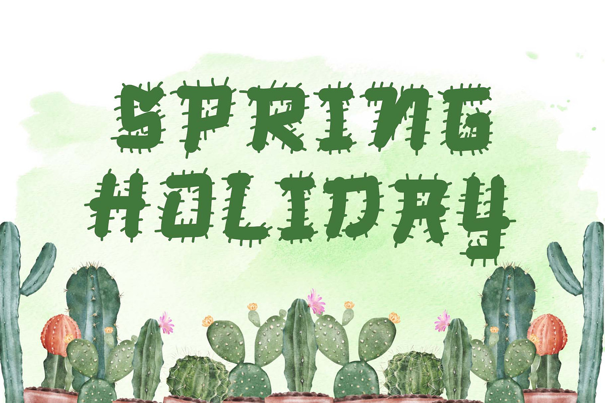 Sprinkle Cactus, a Font by Yoga Letter (Photo 4 of 6)