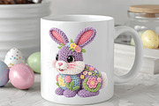 Faux Yarn Easter Bunny PNG, an Illustration by CraftArtStudio (Thumbnail 3 of 4)