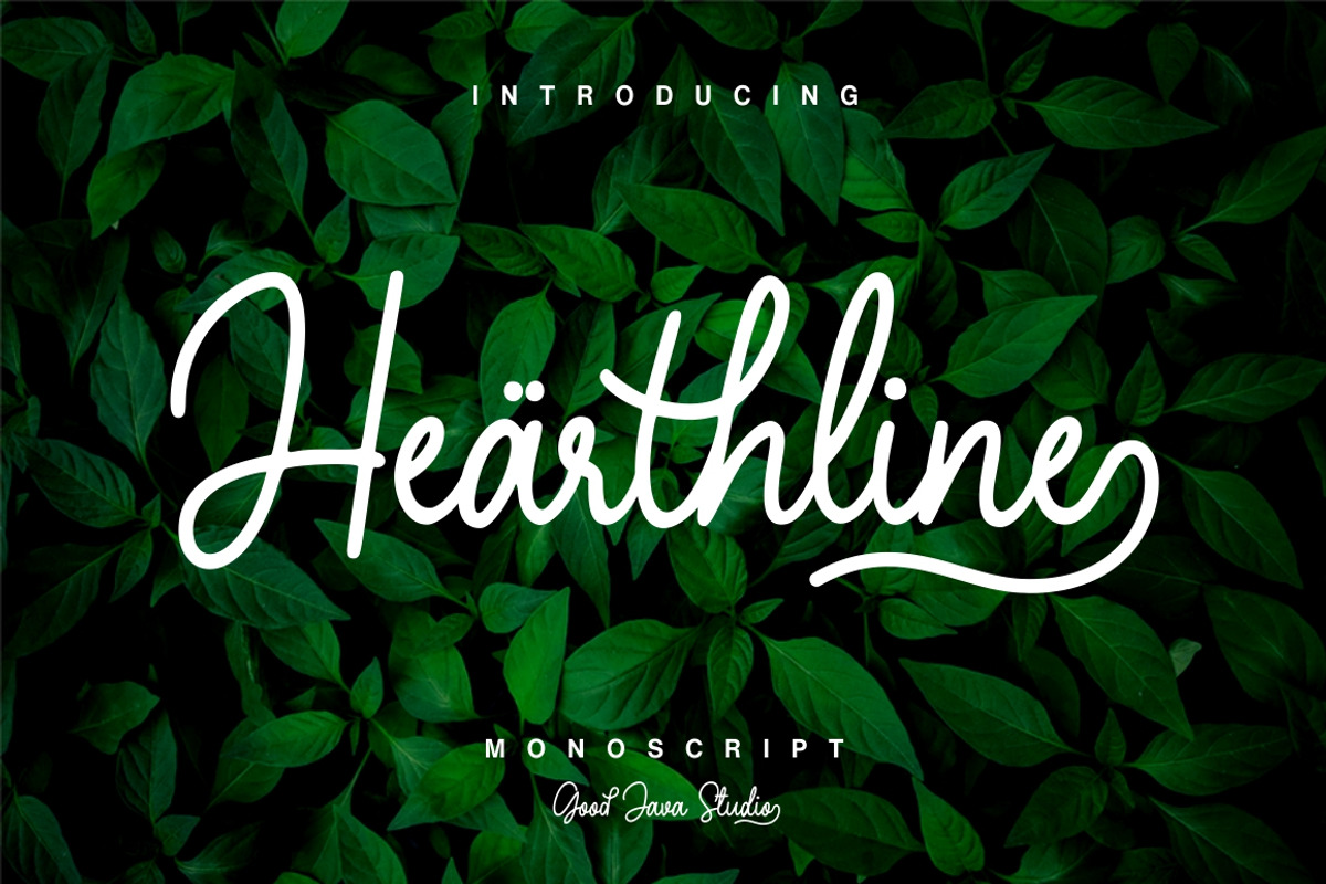Hearthline - Monoscript Font