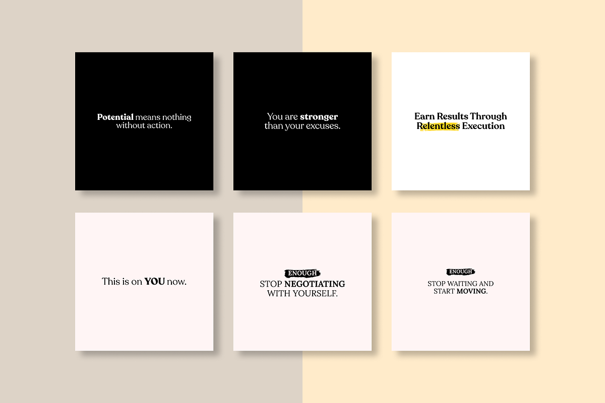 50 INSPIRING INSTAGRAM QUOTES, a Social Media Template by RB Boutique (Photo 9 of 10)