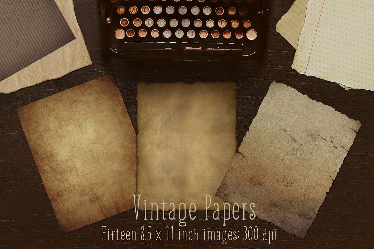 Vintage paper textures, a Texture Graphic by Paper Farms (Photo 1 of 4)