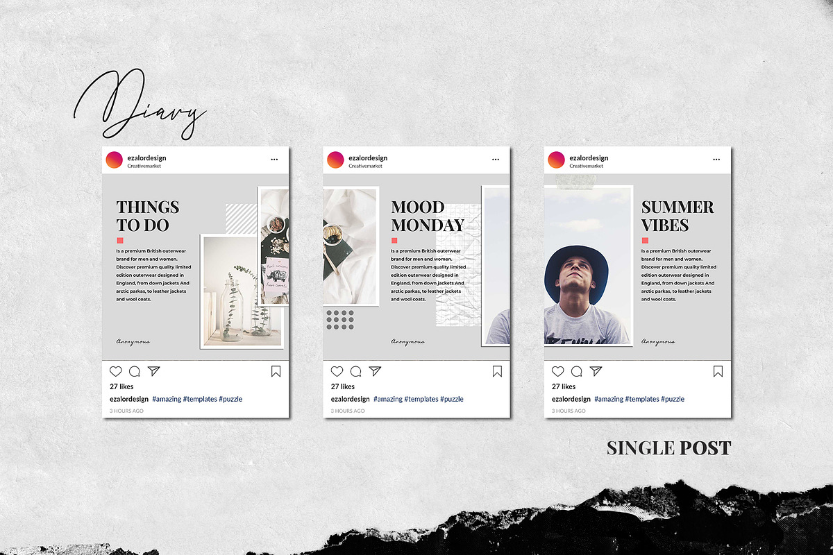 Diary Puzzle, a Social Media Template by Analogi Studio (Photo 7 of 12)