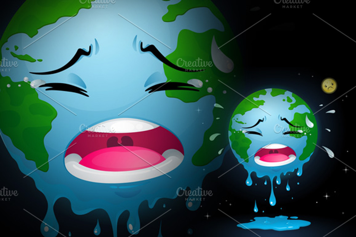 Crying Earth, an Illustration by mikailain