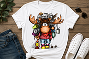 Camping Moose Clipart Bundle, a Seasonal Illustration by CreationArt (Thumbnail 2 of 7)