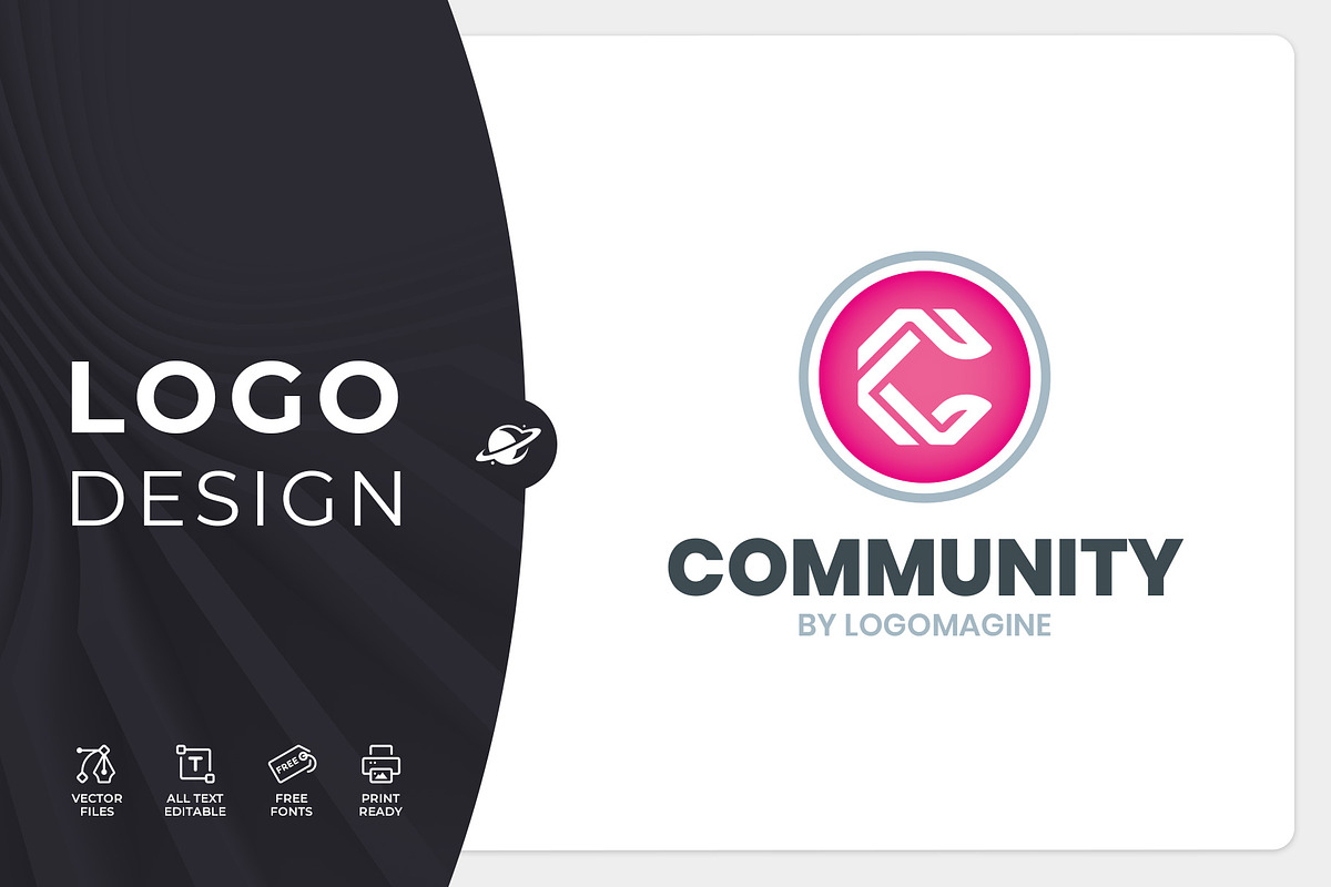 Community - Letter C Logo Template, a Branding & Logo Template by LOGOMAGINE (Photo 1 of 16)