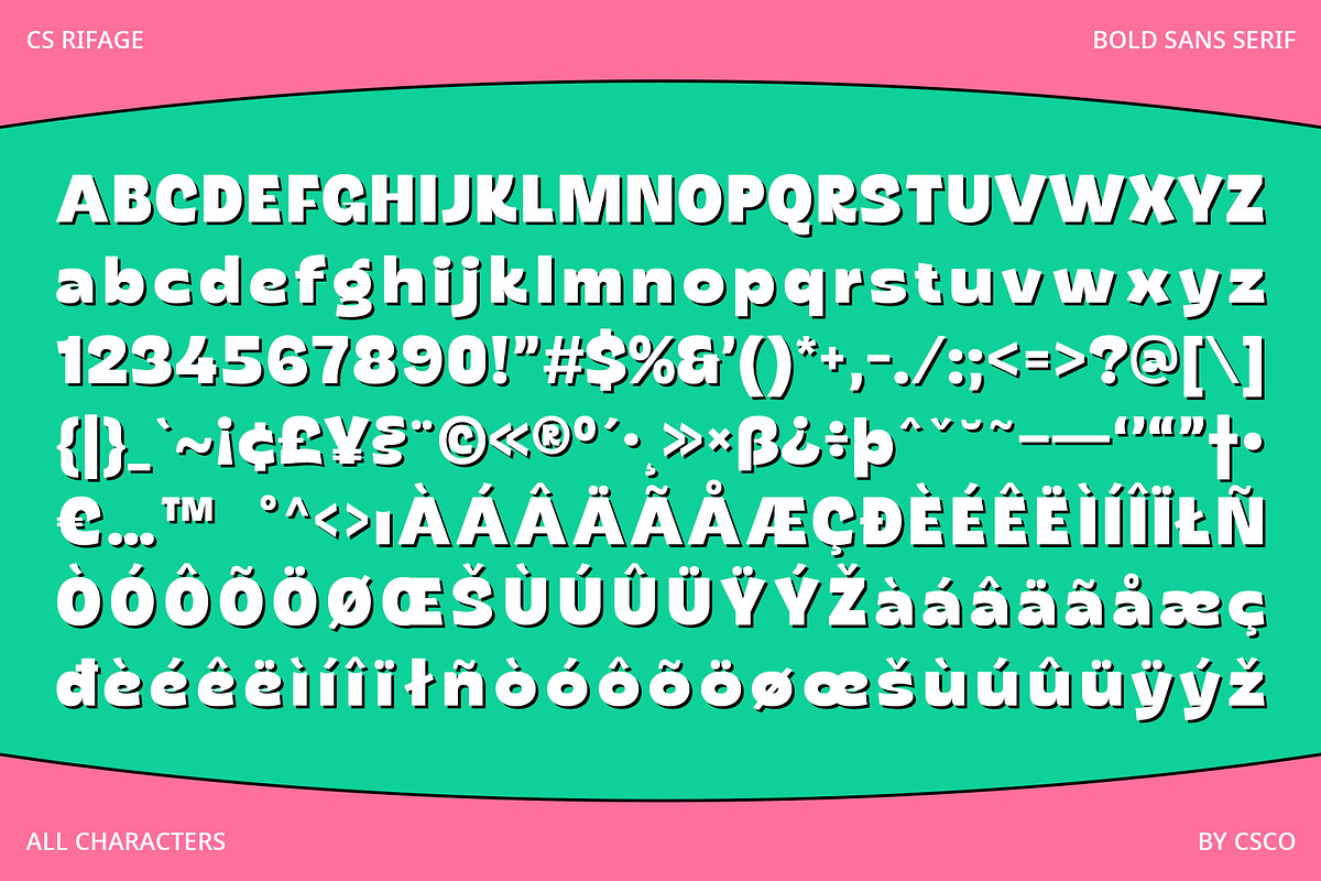 CS Rifage – Bold Font, a Sans Serif Font by Craft Supply Co. (Photo 8 of 8)