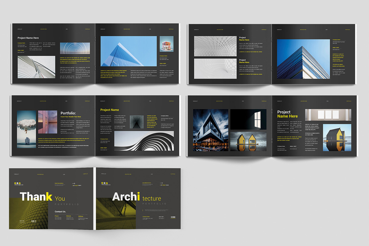 Architecture Portfolio Design Layout preview 3