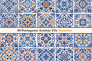 Portuguese Azulejo Pattern Tile V2, a Pattern Graphic by Negarin Digital Art (Thumbnail 5 of 8)