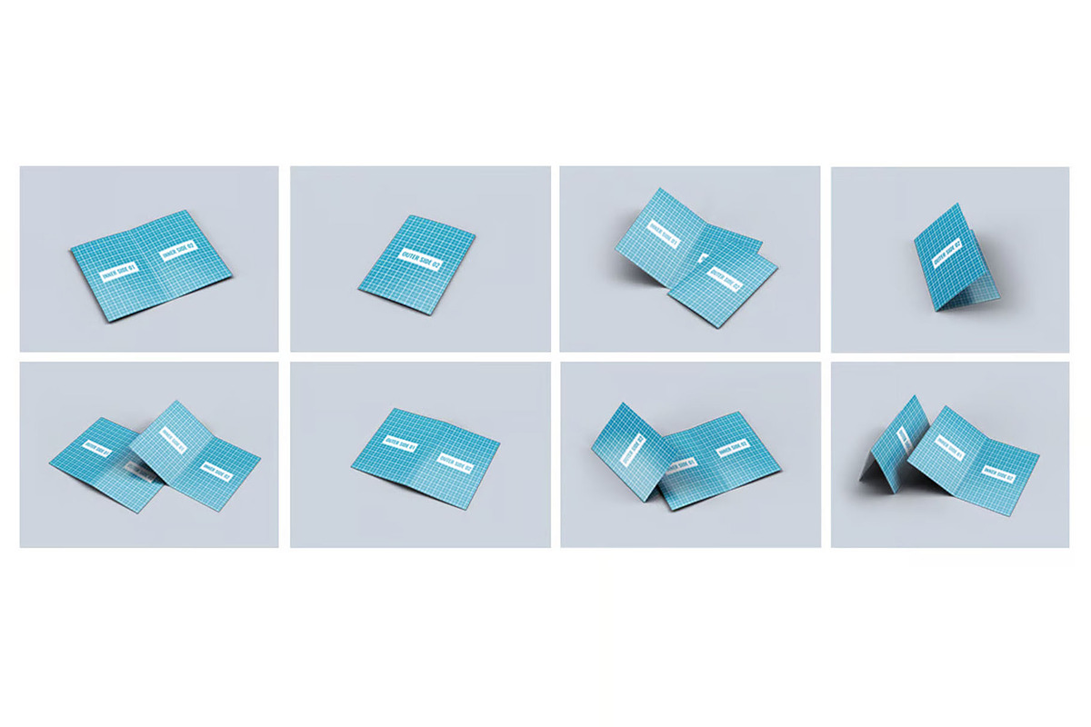 Vertical Folded Business Card Mockup, an Advertising Mockup by DesignRushMarket (Photo 2 of 6)