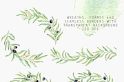 Olive Branches Watercolor Set, a Decorative Illustration by Daryartsy (Thumbnail 3 of 11)