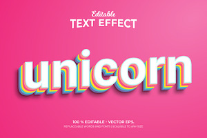 Text Effect - Unicorn