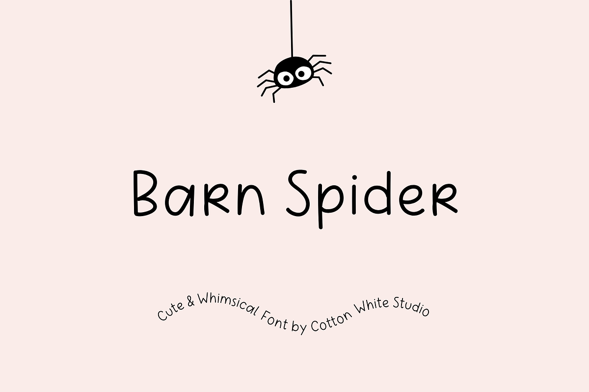 Barn Spider Cute Font, a Handwritten Font by Sofia Skoog (Photo 1 of 11)