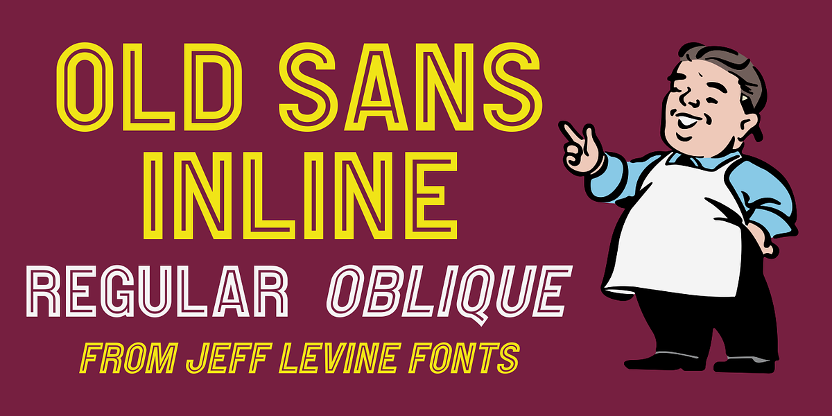 Old Sans Inline JNL, a Sans Serif Font by Jeff Levine Fonts (Photo 1 of 5)