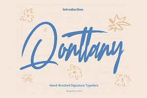 Qonttany - Brushed Signature Font, a Handwritten Font by Inviline.co