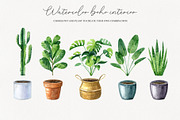 Watercolor boho interior, an Illustration by Natalia Fedorova (Thumbnail 3 of 8)