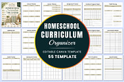Homeschool Curriculum Organizer., a Stationery Template by Shumaya (Thumbnail 1 of 5)