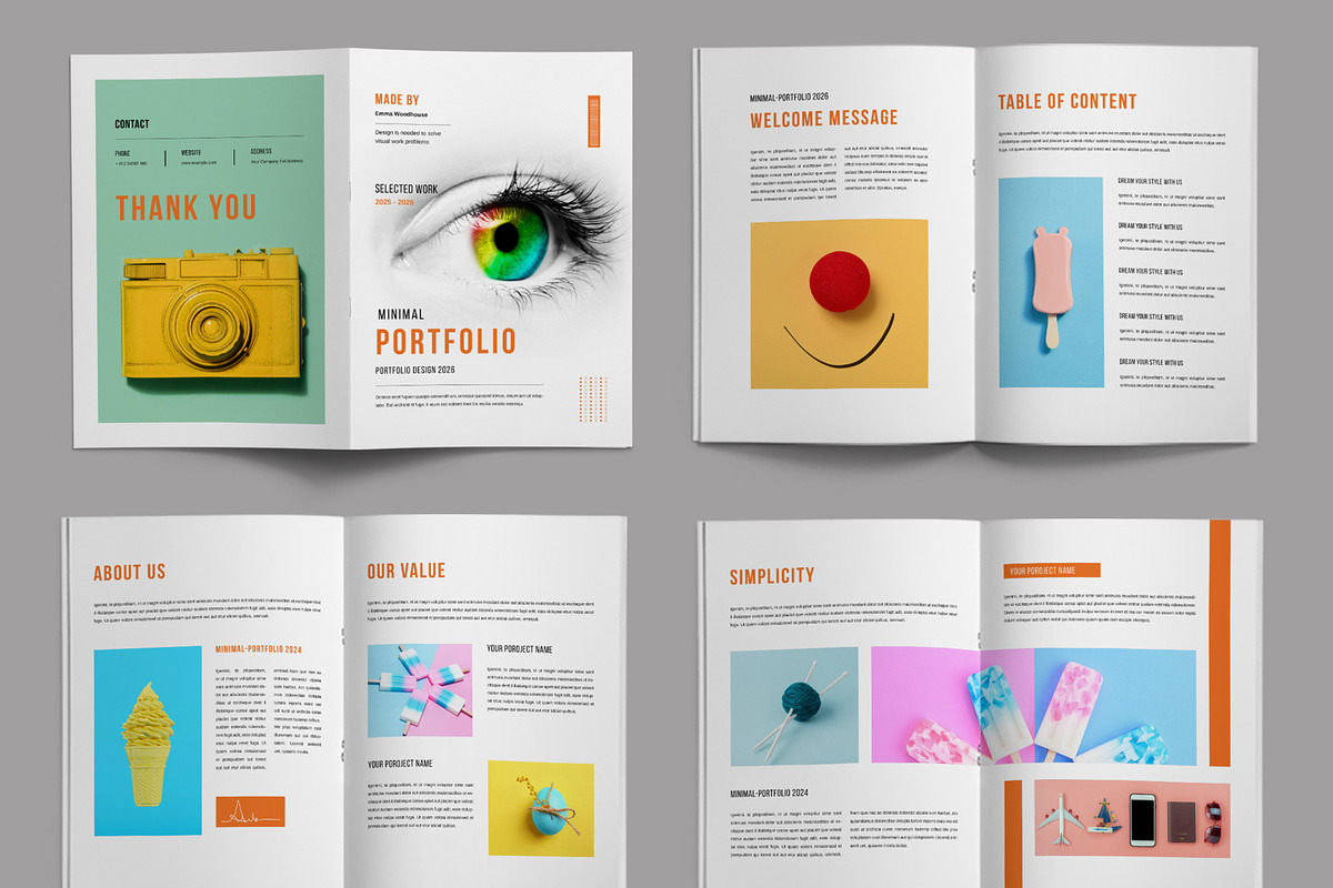 Minimal Portfolio Templates, a Brochure Template by ContestDesign (Photo 2 of 3)