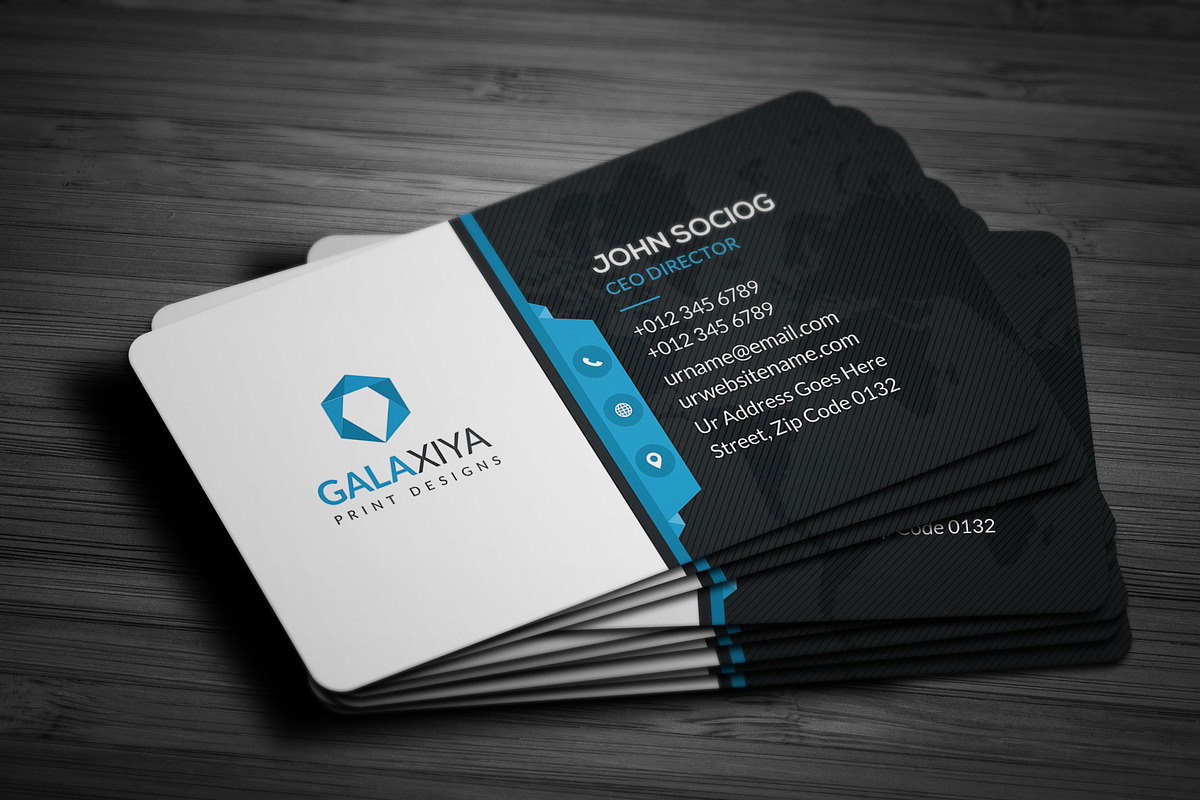 Modern Creative Business Cards, a Business Card Template by Galaxiya (Photo 3 of 11)