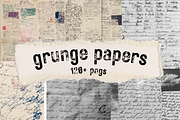Grunge Paper Texture Pack 120+ PNGs, a Background Graphic by Collage Cult (Thumbnail 1 of 3)
