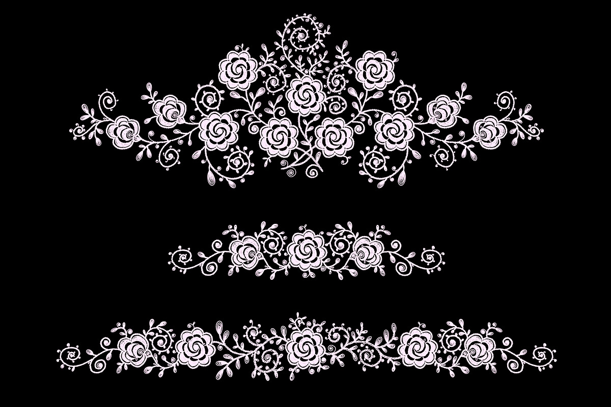 Lace roses frames and ribbons., a Pattern Graphic by Ajuga (Photo 5 of 7)