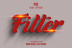 Filter Text Effect Style