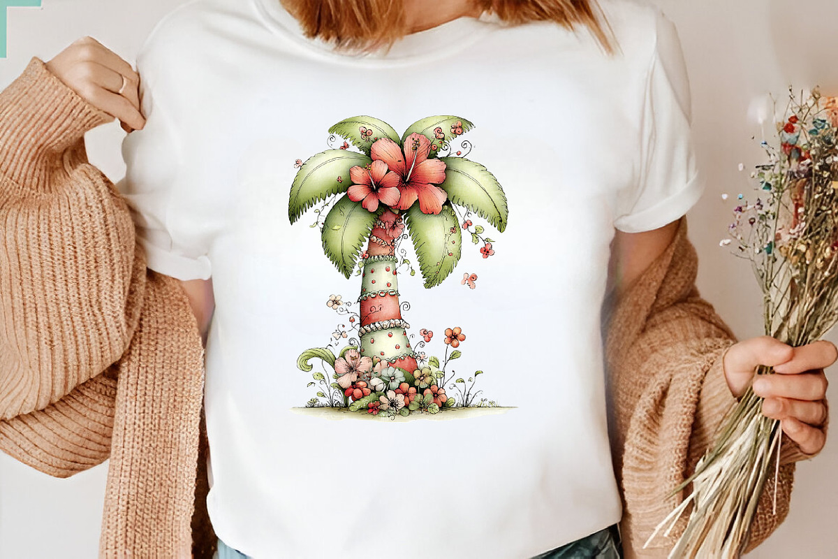 Whimsical Summer Palm Tree Clipart, an Illustration by CreationArt (Photo 5 of 10)