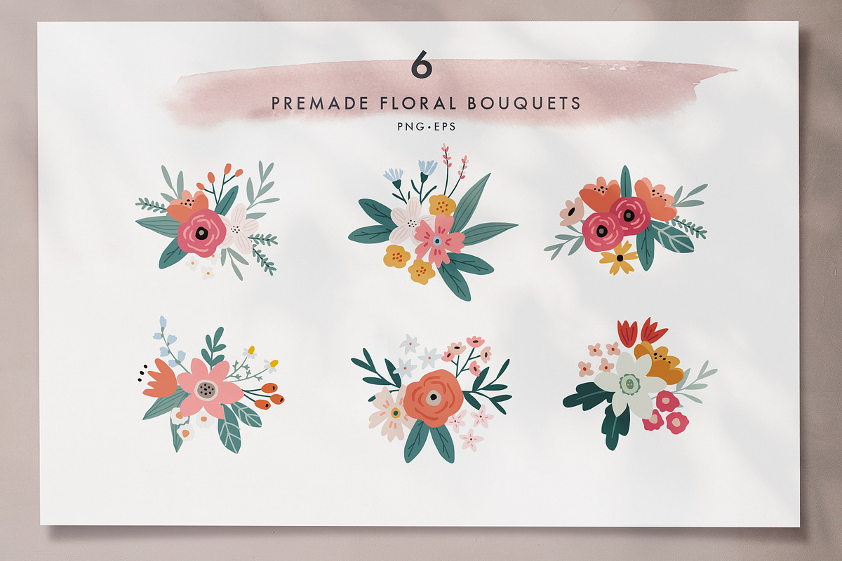 Floral & abstract spring set, an Animal Illustration by Tabita's shop (Photo 12 of 16)