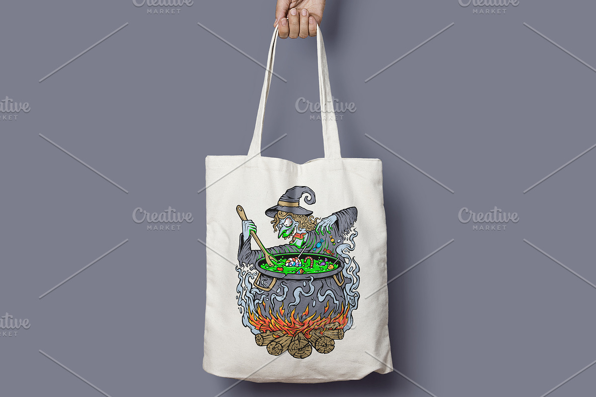 Witch cooking halloween candy, a Person Illustration by gunaonedesign (Photo 4 of 4)