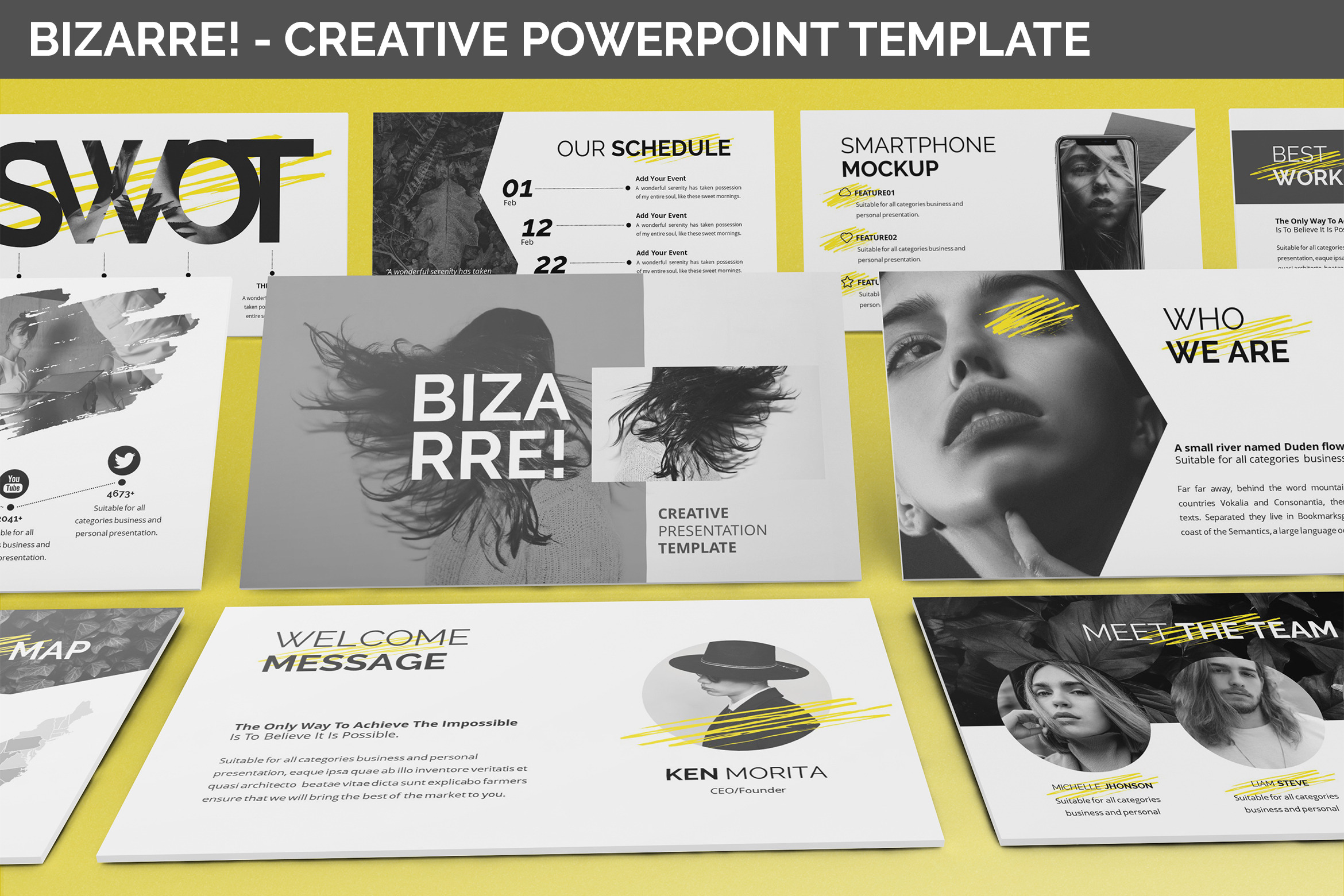 Bizarre - Creative Powerpoint, a Presentation Template by SlideFactory