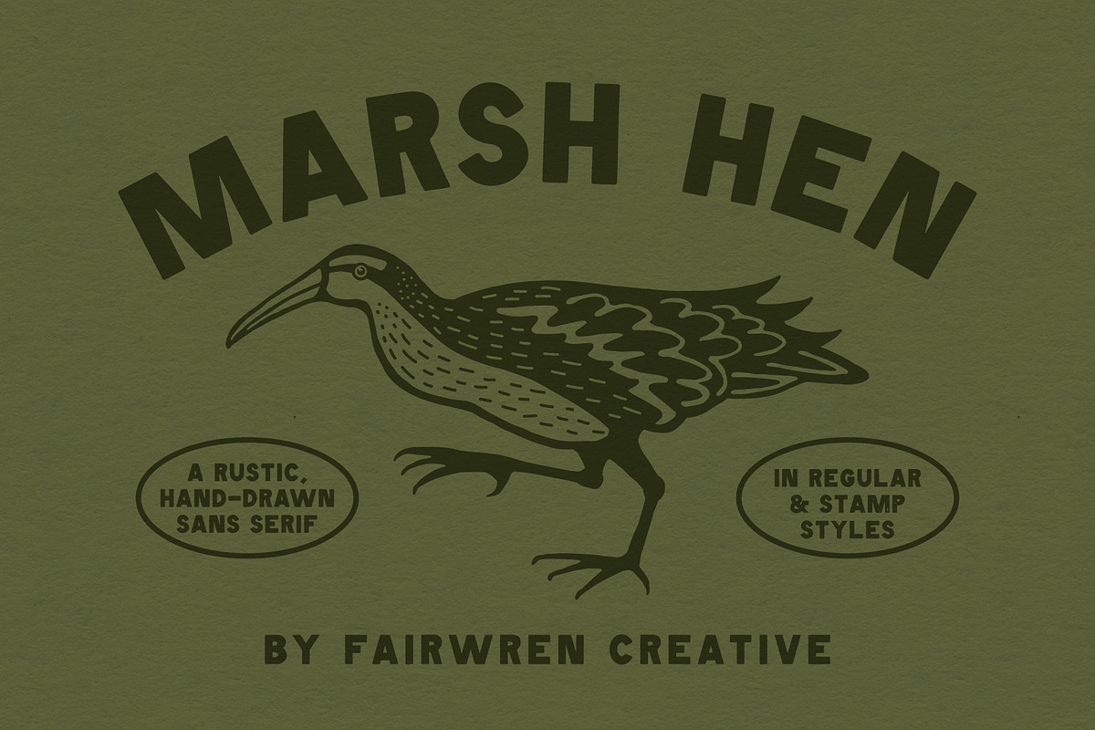 Marsh Hen Fonts, a Sans Serif Font by Fairwren Creative (Photo 1 of 7)