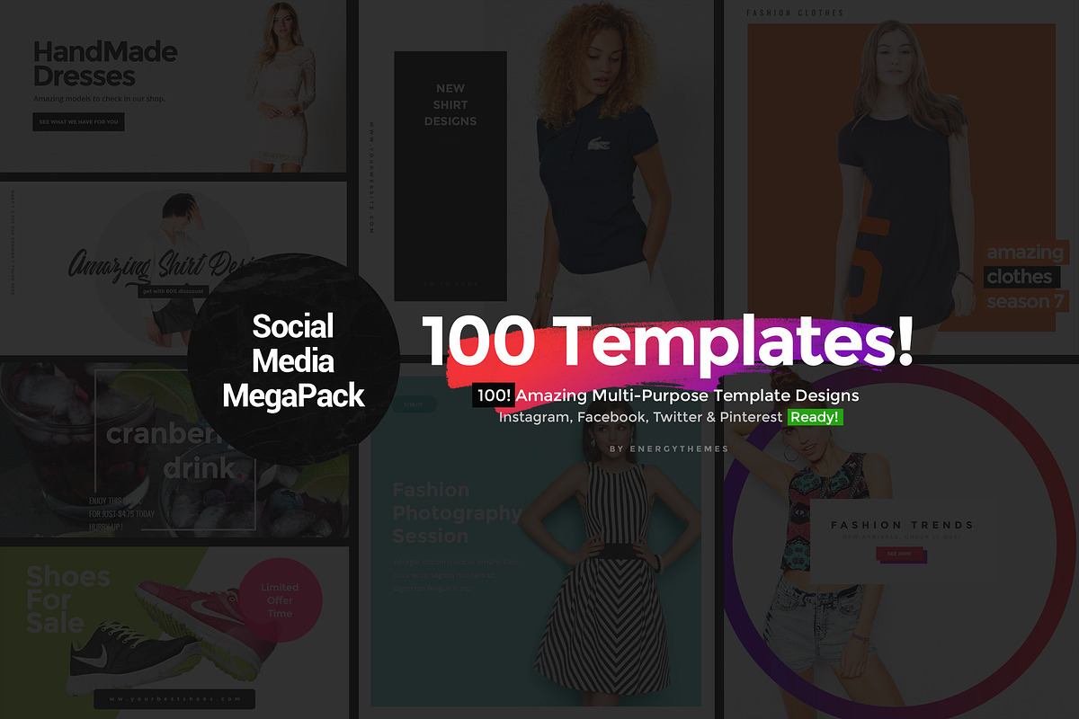 Aibe - 100 Social Banners - 40% OFF, a Templates & Theme by design.supply (Photo 1 of 8)