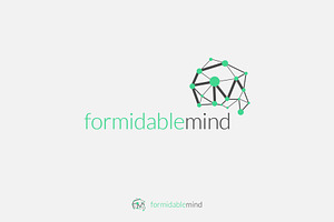 FM brain logo design