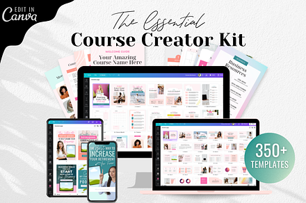 Essential Course Creator Canva Kit, a Presentation Template by Sugar Studios