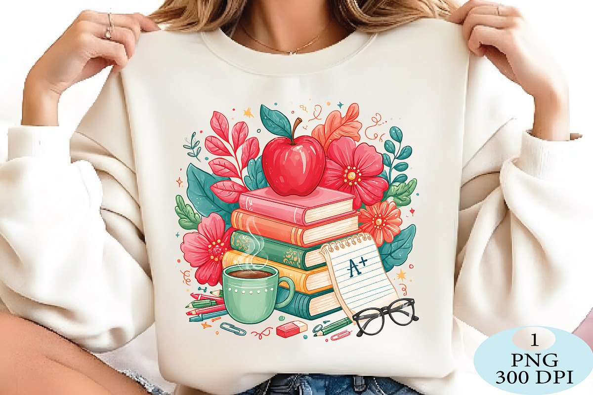 Boho Floral Teacher Png, a Seasonal Illustration by Daily.Designs (Photo 2 of 5)