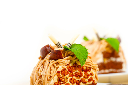 chestnut cream cake dessert, a Background Photo by keko64