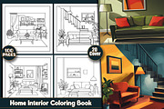 Home Interior Coloring Book, a Decorative Illustration by protabsorkar11 (Thumbnail 1 of 7)