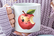 Back to School Funny Apple Clipart, an Illustration by CraftArtStudio (Thumbnail 5 of 6)