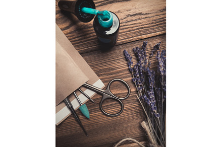 A set of sterile manicure tools in a, a Beauty & Fashion Photo by KOBRIN|PHOTO