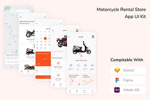 Motorcycle Rental Store App UI Kit, an App Template by Betush