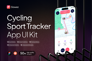 Gowez - Cycling Tracker App UI Kit, an UI Kit Template by Rafiq | YDN